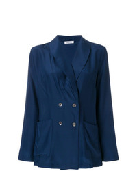 Женский темно-синий двубортный пиджак от P.A.R.O.S.H.