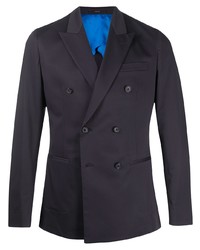 Мужской темно-синий двубортный пиджак от Paul Smith