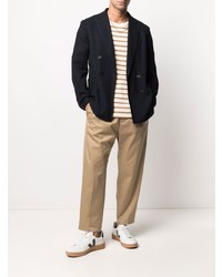 Мужской темно-синий двубортный пиджак от Tonello