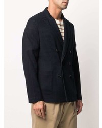 Мужской темно-синий двубортный пиджак от Tonello