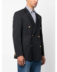 Мужской темно-синий двубортный пиджак от Paul & Shark
