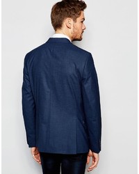 Мужской темно-синий двубортный пиджак от Selected