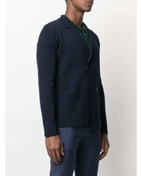 Мужской темно-синий двубортный пиджак от Roberto Collina