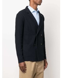 Мужской темно-синий двубортный пиджак от Manuel Ritz