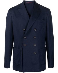 Мужской темно-синий двубортный пиджак от The Gigi