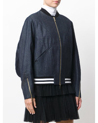 Женский темно-синий джинсовый бомбер от Capucci