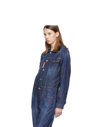 Темно-синий джинсовый комбинезон от Dsquared2