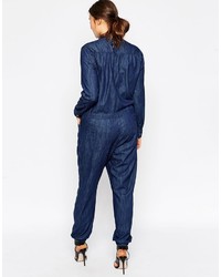 Темно-синий джинсовый комбинезон от Asos