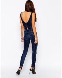 Темно-синий джинсовый комбинезон от Diesel