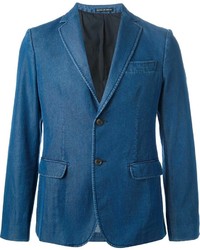 Мужской темно-синий джинсовый пиджак от Andrea Incontri