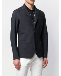 Мужской темно-синий джинсовый пиджак от Herno