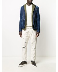 Мужской темно-синий джинсовый пиджак от DSQUARED2