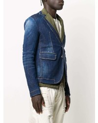 Мужской темно-синий джинсовый пиджак от DSQUARED2