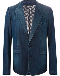 Мужской темно-синий джинсовый пиджак от Dolce & Gabbana