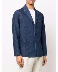Мужской темно-синий джинсовый пиджак от Boglioli
