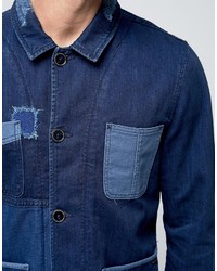 Мужской темно-синий джинсовый пиджак от Pepe Jeans