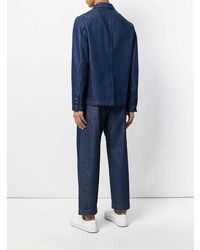 Мужской темно-синий джинсовый пиджак от Barena