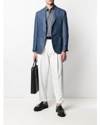 Мужской темно-синий джинсовый пиджак от Barba