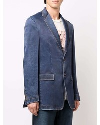 Мужской темно-синий джинсовый пиджак от Diesel