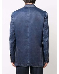 Мужской темно-синий джинсовый пиджак от Diesel
