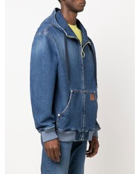 Мужской темно-синий джинсовый худи от Moschino