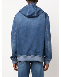 Мужской темно-синий джинсовый худи от Moschino