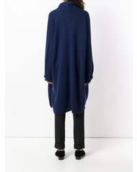 Темно-синий длинный кардиган от The Row