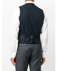 Темно-синий жилет в клетку от Tagliatore