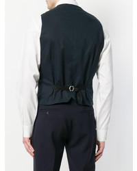 Темно-синий жилет в клетку от Tagliatore