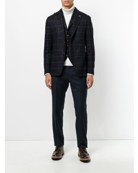 Темно-синий жилет в клетку от Tagliatore