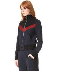 Женский темно-синий замшевый бомбер от A.L.C.