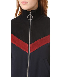 Женский темно-синий замшевый бомбер от A.L.C.