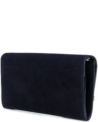 Темно-синий замшевый клатч от Jimmy Choo