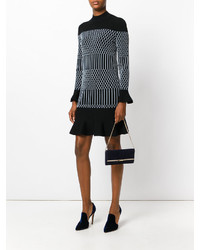 Темно-синий замшевый клатч от Jimmy Choo