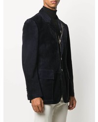Мужской темно-синий замшевый пиджак от Tom Ford