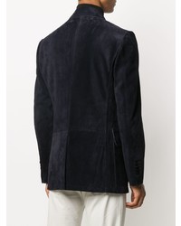 Мужской темно-синий замшевый пиджак от Tom Ford