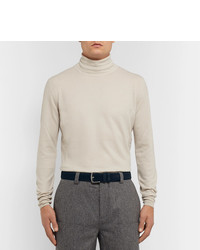 Мужской темно-синий замшевый ремень от Loro Piana