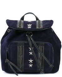 Женский темно-синий замшевый рюкзак от Jimmy Choo