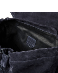 Мужской темно-синий замшевый рюкзак от Balmain
