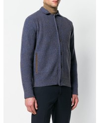 Мужской темно-синий кардиган с отложным воротником от Doriani Cashmere