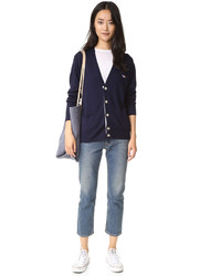 Женский темно-синий кардиган от MAISON KITSUNE