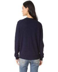 Женский темно-синий кардиган от MAISON KITSUNE