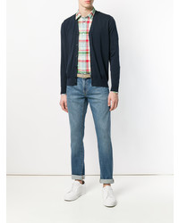 Мужской темно-синий кардиган от Aspesi