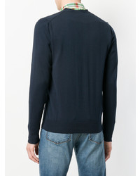 Мужской темно-синий кардиган от Aspesi