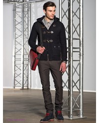 Мужской темно-синий кардиган от DOUBLE BLACK