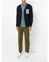 Мужской темно-синий кардиган от Kent & Curwen