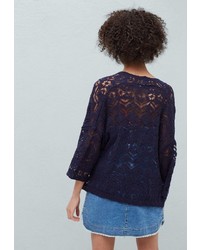 Женский темно-синий кардиган от Mango