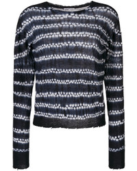 Женский темно-синий кашемировый вязаный свитер от Helmut Lang