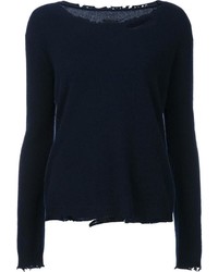 Женский темно-синий кашемировый свитер от RtA