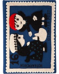 Темно-синий клатч с вышивкой от Olympia Le-Tan